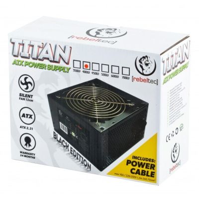 2. REBELTEC ZASILACZ ATX VER.2.31 BOX+KABEL TITAN 500
