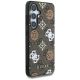 4. Etui Guess 4G Printed Colored Peony Pattern MagSafe do Samsung Galaxy S25 brązowy