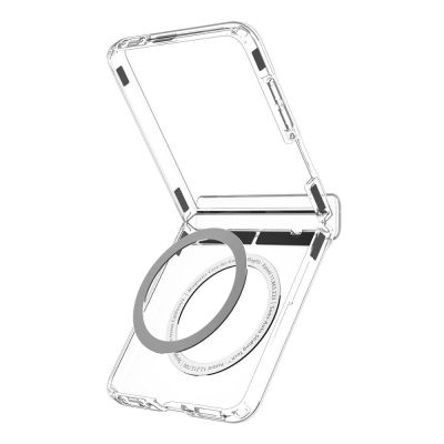 3. Etui Spigen Ultra Hybrid Pro MagSafe na Samsung Galaxy Z Flip 8 - przezroczysto-białe