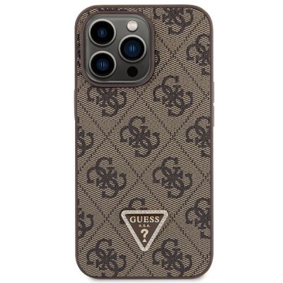 3. Etui Guess Crossbody 4G Metal Logo na iPhone 13 Pro / iPhone 13 - brązowe