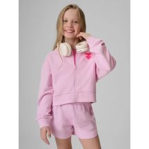 Bluza dresowa loose z kapturem dziewczęca 4F 4FJRSS26TSWSF2936-56S
