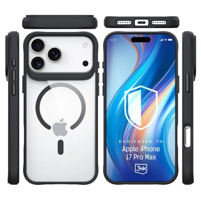 11. Etui 3mk Satin Armor MagCase na iPhone 17 Pro Max - przezroczysto czarne