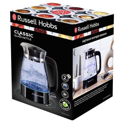 6. Russell Hobbs 26080-70 czajnik elektryczny 1,7 l 2400 W Czarny, Przezroczysty