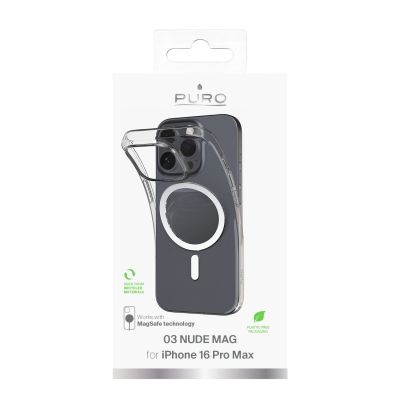 3. Etui silikonowe Puro 03 Mag MagSafe do iPhone 16 Pro Max - przeroczyste