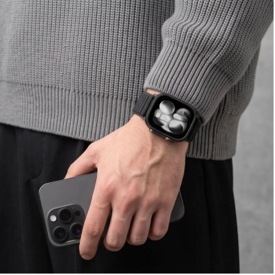 6. Pasek Tech-Protect NylonLoop na Apple Watch 44 / 45 / 46 / 49 mm - czarny