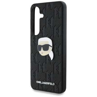 6. Etui Karl Lagerfeld Leather Monogram Pin Logo Karl Head Samsung Galaxy S25 czarny