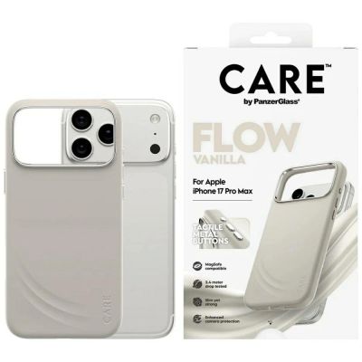 Etui CARE by PanzerGlass FLOW MagSafe na iPhone 17 Pro Max - beżowe