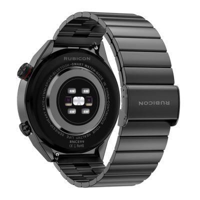 4. Smartwatch Rubicon RNCE99 Black Metal + Silicon SMARUB194