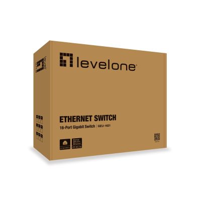 3. LevelOne GEU-1621 przełącznik sieciowy Gigabit Ethernet (10/100/1000) Szary