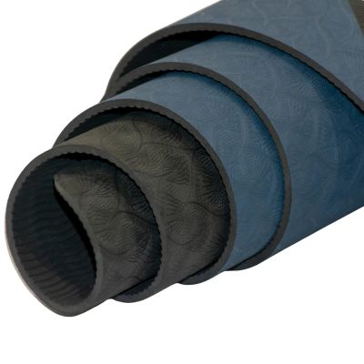 3. MATA DO JOGI I FITNESS TPE ANTYPOŚLIZGOWA CZARNO-NIEBIESKA ENERO FIT