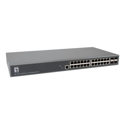 LevelOne GTL-2885 przełącznik sieciowy Zarządzany L3 Gigabit Ethernet (10/100/1000) Szary
