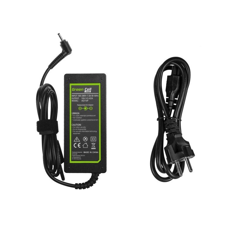 3. GREEN CELL PRO ZASILACZ AD73P DO ACER ASPIRE S7 S7-392 S7-393 SAMSUNG NP530U4E NP730U3E NP740U3E 19V 3.42A 65W