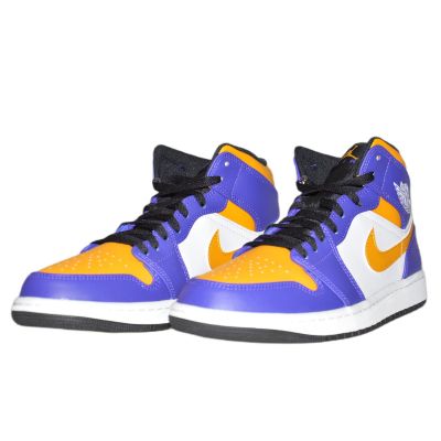 3. Buty  Air Jordan 1 MID Sneakersy Los Angeles Lakers LA - DQ8426-517