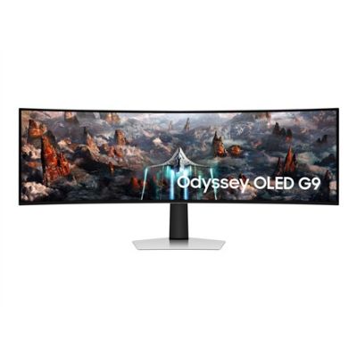 21. Samsung G93SC monitor komputerowy 124,5 cm (49") 5120 x 1440 px Dual QHD OLED Srebrny