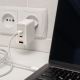 5. Qoltec Ładowarka sieciowa 100W GaN  | 5-20V | 1.5-5A | 2 x USB-C PD | 1 x USB QC 3.0 | Biała