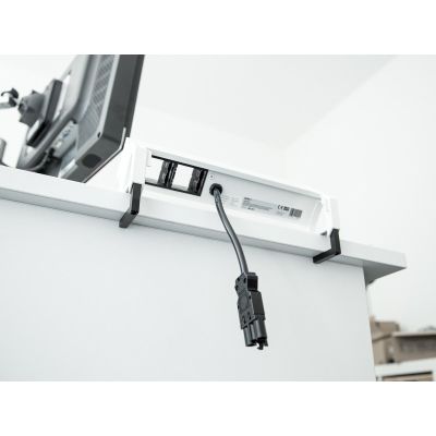 3. Bachmann DESK 2 Gniazdo stołowe 3-drożne, kolor: Inox