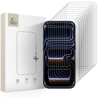 Szkło Hartowane Tech-Protect Bundle 10-pack na iPhone 16 Pro / 17 / 17 Pro
