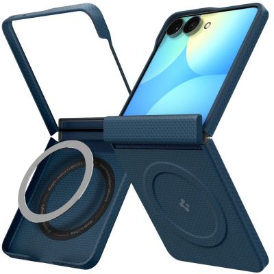 2. Etui Spigen AirSkin Aramid MagFit MagSafe na Samsung Galaxy Z Flip 8 - granatowe
