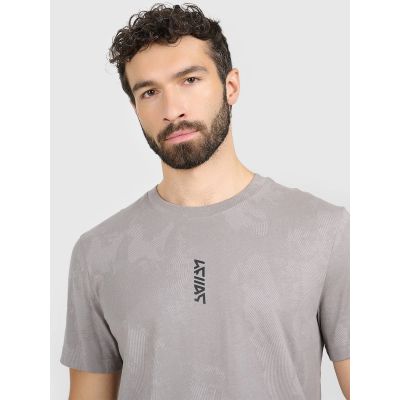 3. T-shirt regular z nadrukiem męski 4F 4FRAW25TTSHM3385-27A
