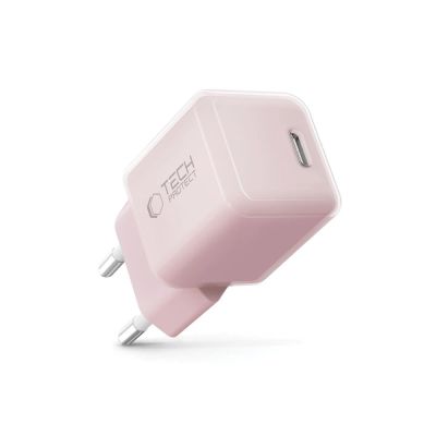 2. Ładowarka sieciowa Tech-Protect NCM25 USB-C PD 25W - różowa