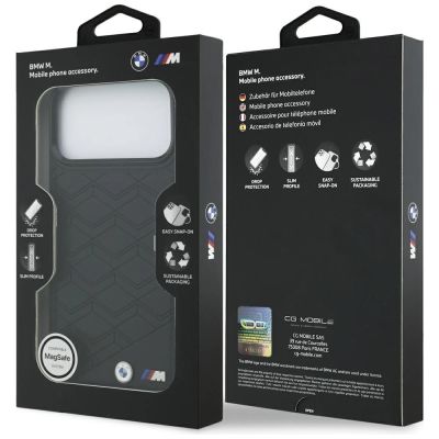 8. Etui BMW M Shape Logo MagSafe na iPhone 17 Pro Max - czarne