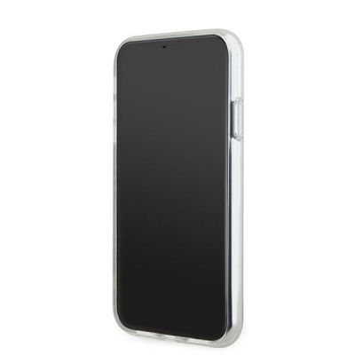 5. Etui DKNY IML Checkered Mono Pattern & Printed Stripes MagSafe na iPhone 11 / Xr - beżowe