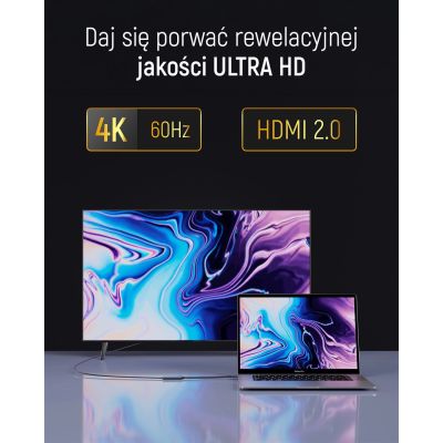 14. Adapter Wozinsky WACH-01 USB-C - HDMI 4K 60Hz - czarny
