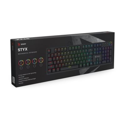 10. SAVIO KLAWIATURA MECHANICZNA STYX OUTEMU BLUE, HOT SWAP, RGB