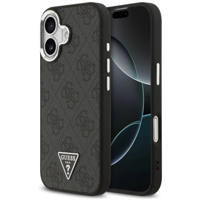 Etui Guess 4G Triangle Logo MagSafe na iPhone 17 - czarne