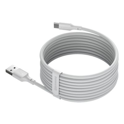 3. BASEUS KABEL USB/USB-C SIMPLE WISDOM, 40W, 5A, 1.5M BIAŁY