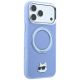 4. Etui Karl Lagerfeld with Ring Stand 360 Choupette Head Pin MagSafe na iPhone 18 Pro Max / 17 Pro Max - jasnoniebieskie