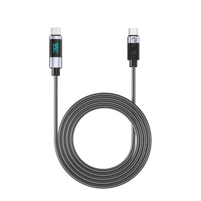 2. Kabel Orico LDC2C USB-C - USB-C PD 100 W z wyświetlaczem LED 480 Mb/s 3 m - czarny