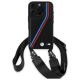 2. Etui BMW M Edition Carbon Tricolor Lines & Strap na iPhone 16 Pro Max - czarne