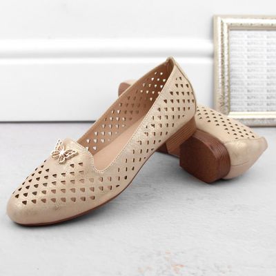 12. Półbuty ażurowe M.Daszyński W SAN35 złote