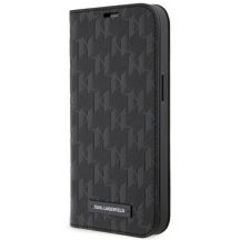 Etui Karl Lagerfeld Saffiano Monogram na iPhone 13 / 14 / 15 - czarne