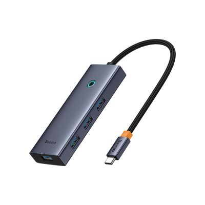 4. Hub USB Baseus UltraJoy Series 5w1 USB-C HDMI 4K 4x USB-A 3.0 - szary