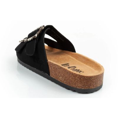 5. Lee Cooper buty laczki damskie klapki wsuwane czarne zamsz wygodne lekkie