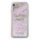 Etui Guess Liquid Glitter Party na iPhone 6 / 7 / 8 / SE 2020 / SE 2022 - fioletowe