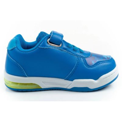 4. Leomil buty sportowe dziecięce sneakersy Pokemon lekkie na rzep LED niebieskie