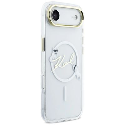 4. Etui Karl Lagerfeld IML Choupettes Karl  Script Logo MagSafe na iPhone Air - przezroczyste