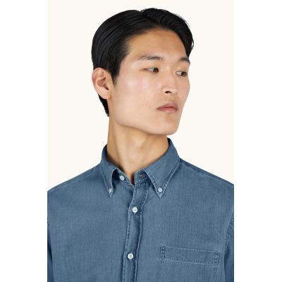 5. Paul&Shark Koszula dżinsowa męska jasnogranatowy denim 99313030-J01