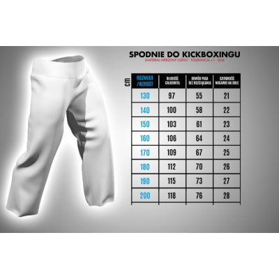 5. Spodnie do kickboxingu MASTERS SKBP-M