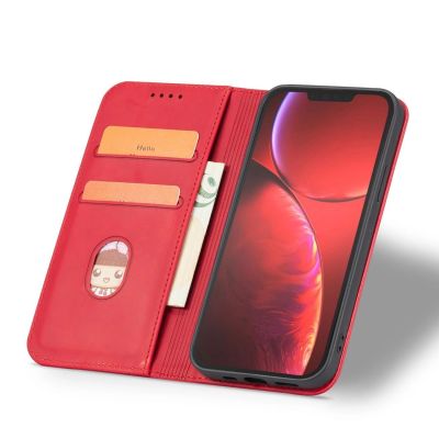 4. Magnet Fancy Case etui iPhone 14 Pro Max pokrowiec z klapką portfel podstawka czerwone