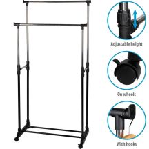 SZAFA GARDEROBA WIESZAK 75x42x93-158CM ALPINA