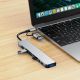 7. Adapter Tech-Protect HB06 HUB Adapter 8w1 TYP-C + USB2.0 + USB3.0 + SD/TF + AV3.5 - szary