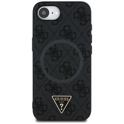 3. Etui Guess 4G Ring Triangle Logo MagSafe na iPhone 16e - czarne