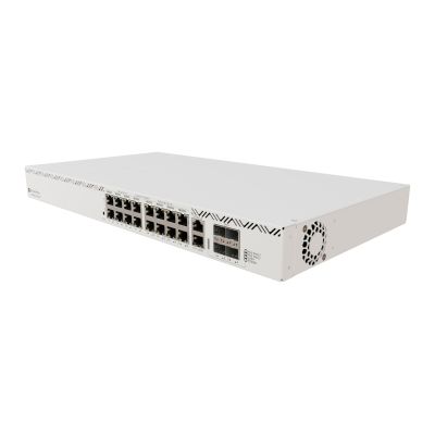 4. Switch Mikrotik CRS320-8P-8B-4S+RM 21p PoE (PoE+: 8; PoE++: 8; ) 600/963W Managed Gigabit/10G