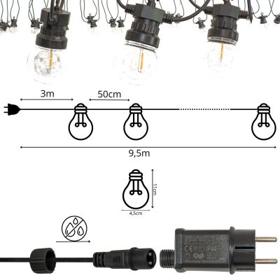 3. GIRLANDA OGRODOWA PARTY LIGHT 20LED
