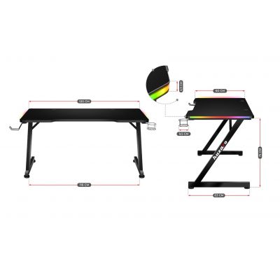 7. Biurko gamingowe Huzaro Hero 2.5 RGB