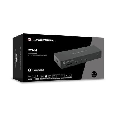 8. Stacja dokująca CONCEPTRONIC 13-1 USB-C->HDMI/2xUSB-A/2xUSB-C/+ 96W bk